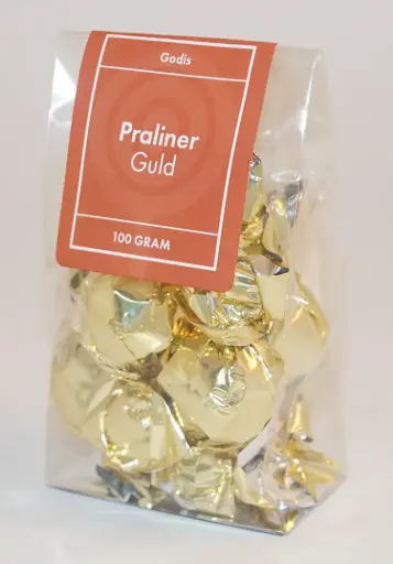 [P9408] Chocolate praline Gold paper stand-up pouch 100g