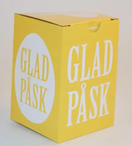 [60101] Påskbox gul - Glad Påsk