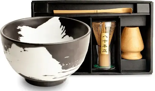 [1080] Matcha set in box 4-parts - Kasasagi