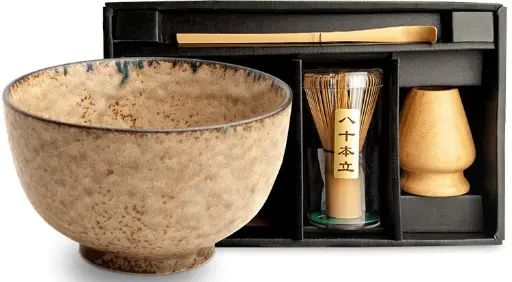 [1083] Matcha set in box 4-parts - Kizeto