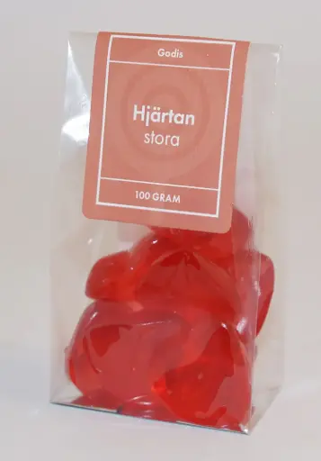 [P9710] Stora hjärtan fp i ståpåse 100g