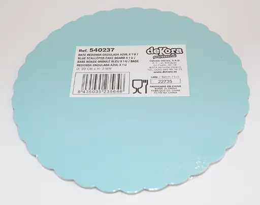 [60210] Vågigt tårtfat 200mmx3mm Blå
