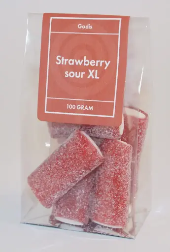 [P9764] Strawberry Sour XL stand-up pouch 100g