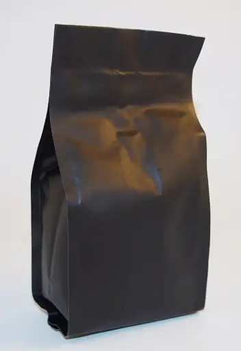 [924] 250g coffee bag with valve black matt 22.5x80x100mm