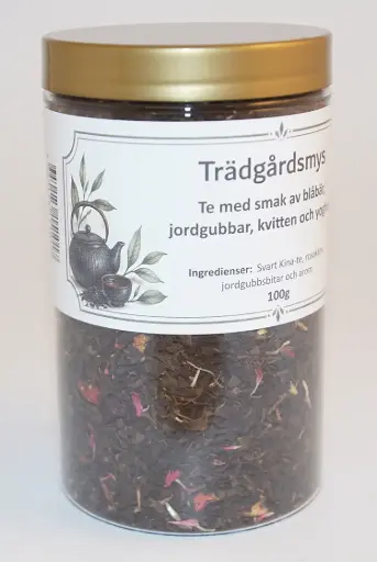 [S586] Trädgårdsmys svart te i PET-burk 100g