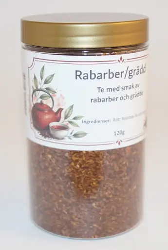 [S724] Rabarber/grädd rött te fp i PET-burk 120g