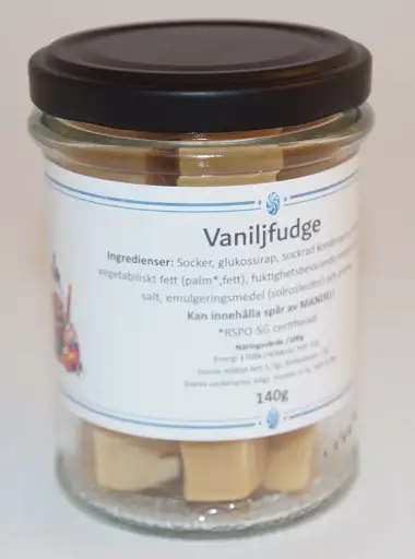[G9389] Vanilla fudge in glass jar 140g