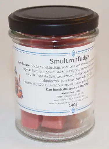 [G9406] Strawberry fudge in glass jar 140g