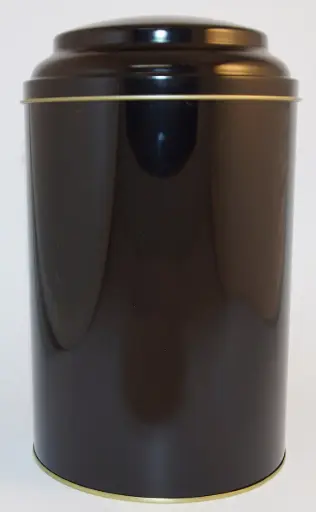 [9519] Black round store jar 1kg