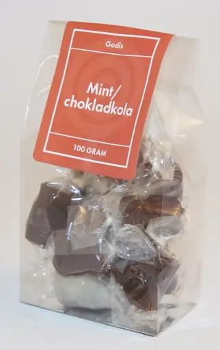 [P9609] Mint/Chokladkola kolafabriken i ståpåse 100g