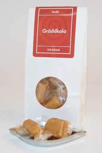 [L9601] Cream caramel kolafabriken white bag with window 100g