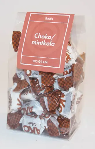 [P9730] Choko/mintkola AKO i ståpåse 100g