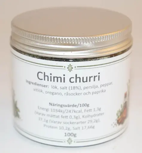 [S32B] Chimichurri in tin can with silver lid 100g