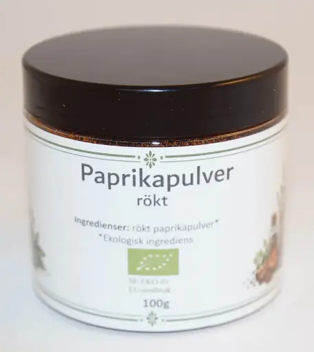 [SE189D] Paprika rökt EKO i PET-burk svart lock100g