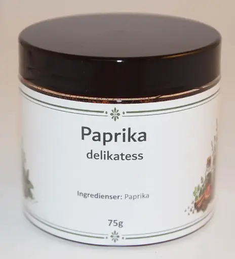 [S170D] Paprika delikatess i PET-burk med svart lock 75g