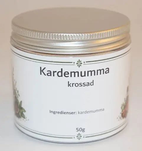 [S296B] Kardemumma krossad i petburk med silver lock 50g