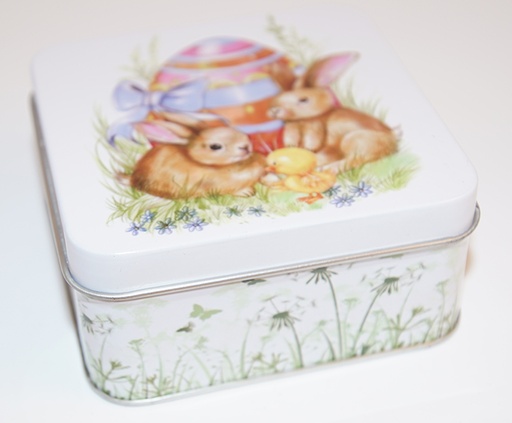 [10021] Easter box Bunnies and eggs 87x87x40mm
