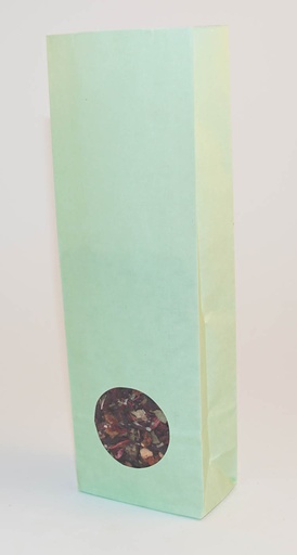 [1294] 100g mint bag with round window 40x70x215mm