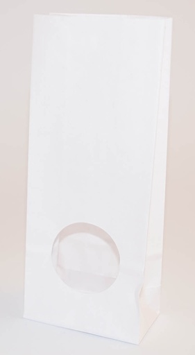 [1300] Vit påse med runt fönster 40x70x160mm