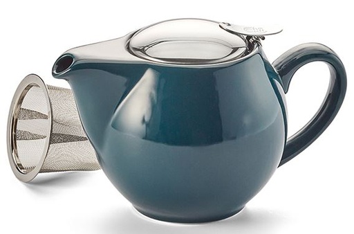 [1537] Teapot 0.5 liter dark green with insert strainer