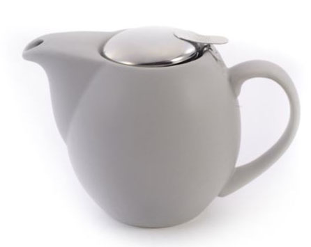 [1548] Teapot 0.9 liter gray matt with insert strainer