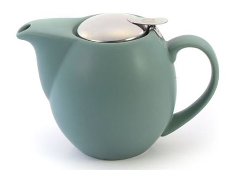 [1560] Teapot 0.9 liter petrol matt with insert strainer