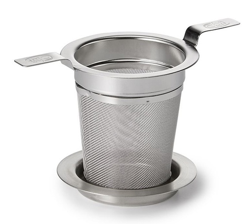 [1645] Tea strainer steel with 2 handles M