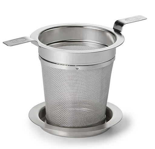 [1646] Tea strainer steel with 2 handles L