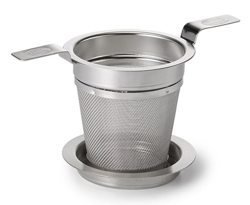 [1650] Tea strainer steel with 2 handles S