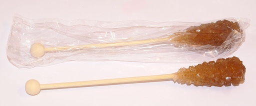 [370] Raw sugar on stick brown 15cm