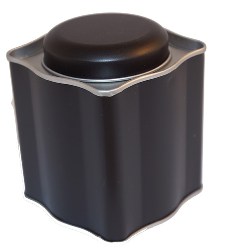 [3810] Premium mini black and silver tin 
