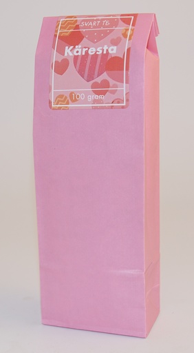 [492B] Käresta svart te fp i rosa matt påse 100g