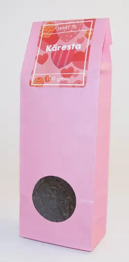 [492B] Sweetheart black tea pack in pink matt bag 100g
