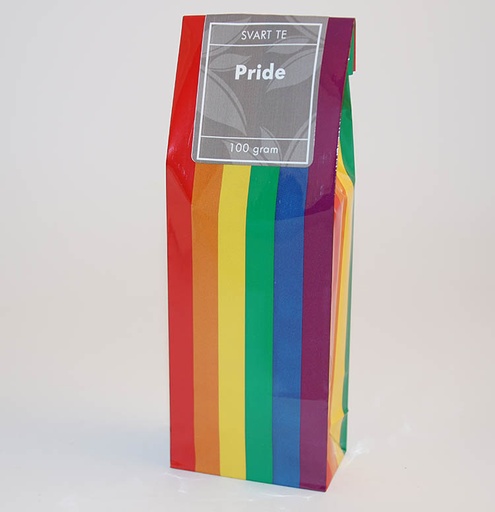 [513B] Pride svart te fp i regnbågspåse 100g