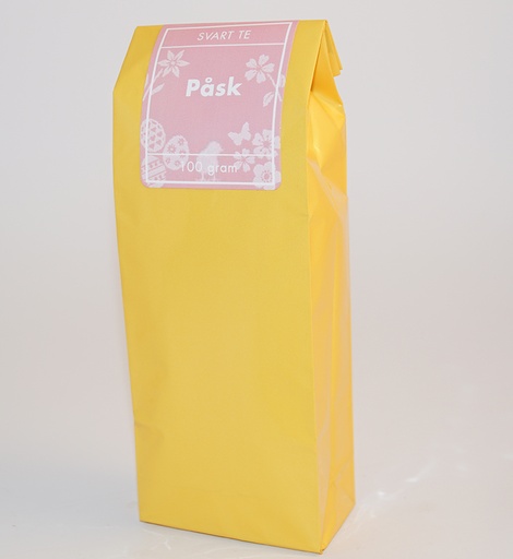 [524B] Easter black tea pack in yellow glossy bag 100g