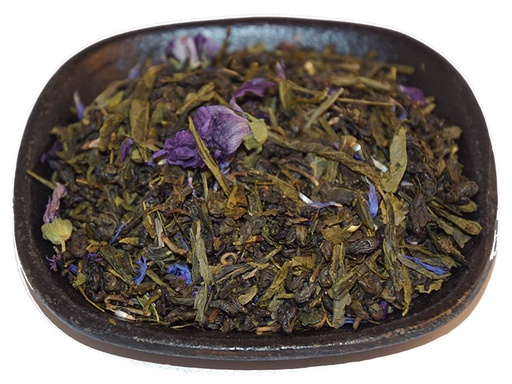 [5679] Violet/almond green tea bulk 1kg