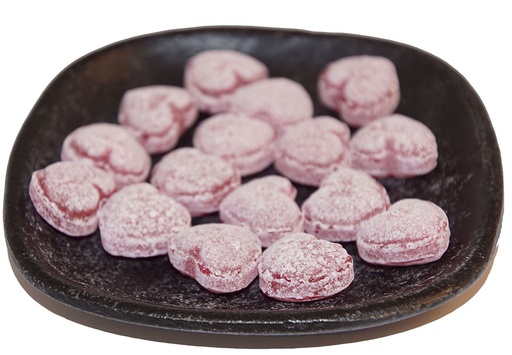 [59140] Hearts with mulled wine flavour herbal candies bulk 1kg