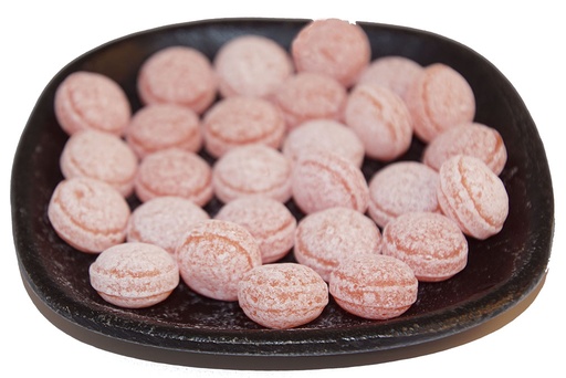 [59157] Persika/bubbel örtkarameller lösvikt 1kg