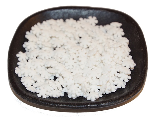 [67111] White snowflakes sprinkles bulk 1kg