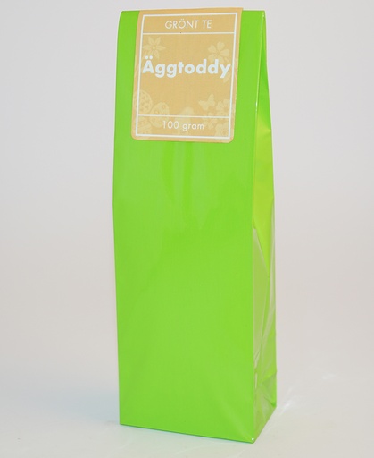 [689B] Egg toddy green tea pack in light green glossy bag 100g