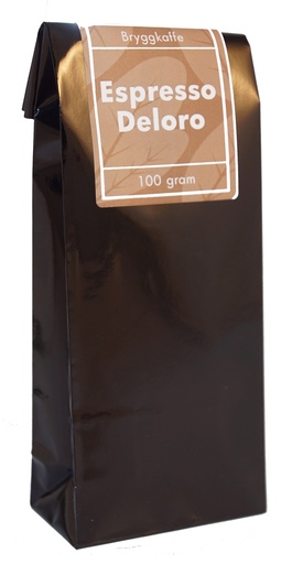 [B391] Espresso kaffe DELORO brygg fp 100g