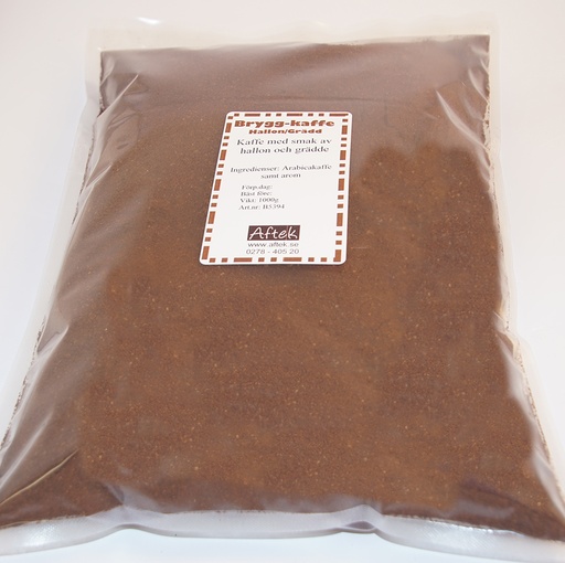 [B5394] Hallon/grädd kaffe brygg 1kg