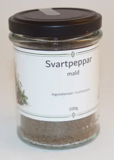 [G223] Svartpeppar mald 100g i glasburk