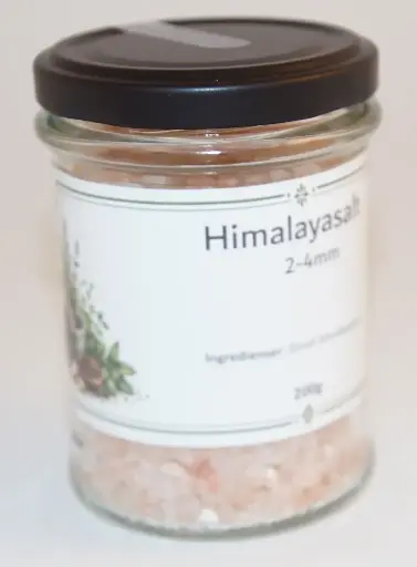 [G85] Himalayasalt 2-4mm 200g i glasburk