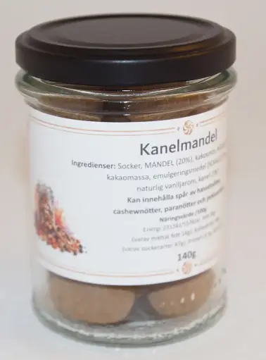 [G9083] Kanelmandel i glasburk 140g