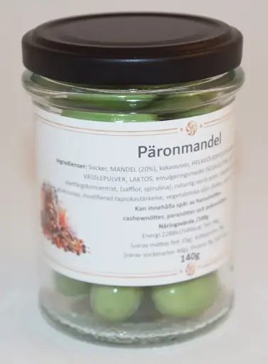 [G9501] Päronmandel i glasburk 140g