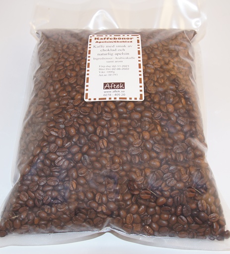 [H5393] Apelsin/choklad kaffe hela bönor 1kg