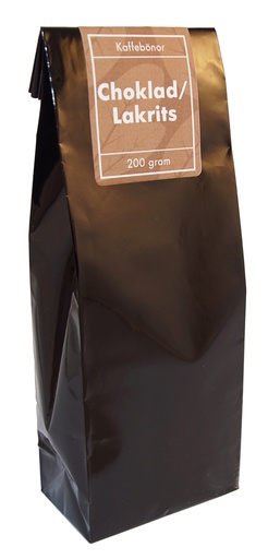 [H6364] Chocolate/liquorice whole beans pack 200g