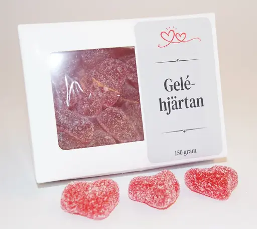 [J9075B] Jelly hearts 150g in white box C
