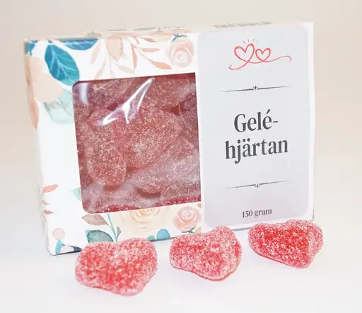 [J9075O] Jelly hearts 150g in box A